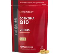 Coenzima Q10 200mg CoQ10 200mg 120 compresse Adatto a vegetariani e vegani