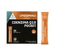Coenzima Q10 Liposomiale Pocket - Integratore Antiossidante Orosolubile con CoQ10 Liposomiale - Pronto all'Uso - Senza Glutine e Senza Zucchero - 30 Stick da 1,5 g