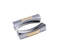 COEPMG 2 pezzi 20 mm Cinturino per orologio con estremità curva, solo per Rolex, per Submariner, cinturino in gomma e pelle, connessione senza soluzione di continuità (Colore: Oro medio, Dimensione
