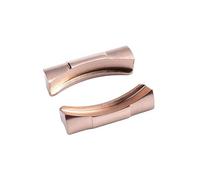 COEPMG 2 pezzi 20 mm Cinturino per orologio con estremità ricurva, appositamente per Rolex, per Submariner, cinturino in gomma e pelle, senza soluzione di continuità (Colore: Rosa, Dimensione: 20 mm)