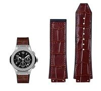 COEPMG Cinturino per orologio in vera pelle per Hublot Big Bang serie cinturino in pelle bovina da uomo con accessori accessori nero marrone 26 x 19 mm (colore: marroneNO bucke, dimensioni: 26 mm19