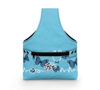 COEQINE Artigianato cucito filato Storage blu farfalla modello cucito Storage filati Kitting accessori per donne taglia S 20 x 4,5 x 26 cm