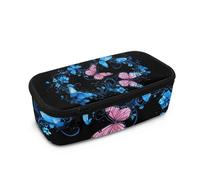 COEQINE Astuccio Kawaii per ragazze dai 10 ai 12 anni, grande capacità, astuccio grande per matite e penne per la scuola, Farfalla floreale Boho, Taglia unica, Organizer per borse