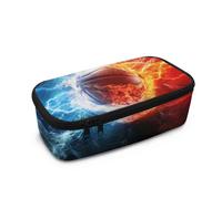 COEQINE Astuccio per ragazzi con manici, per ufficio, con accessori per 8-12 anni, 3d fuoco basket, Taglia unica, Organizer per borse