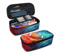 COEQINE Astuccio portamatite blu con motivo baseball, per ragazzi dagli 8 ai 12 anni, Pallone da rugby americano, Taglia unica, Organizer per borse