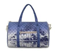 COEQINE Borsa a tracolla trapuntata da donna, da viaggio, palestra, borsa a tracolla grande, Scena dell'isola su blu navy, L, Classico