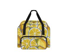 COEQINE Borsa da viaggio per macchina da cucire, 50,8 x 33 x 25,4 cm, organizer multitasche da donna, Motivo giallo limone, Borsa da viaggio