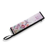 COEQINE Borsa da viaggio portatile Solverware Custodia per utensili portatile da donna colibrì estetica da viaggio custodia per utensili portatile con portachiavi