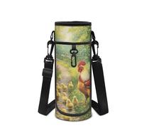 COEQINE Borsa dell'acqua calda con pollo per bambini carino portabottiglie con cinghia leggera da passeggio bottiglia termica con custodia per telefono per viaggio borsa a tracolla per passeggiate