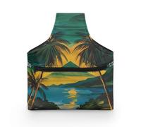 COEQINE Borsa organizer per filati da cucito, taglia L, borsa portatile con tema bandiera della Giamaica temi stile hawaiano borsa con tasca con cerniera per donne 28 x 6 x 35,5 cm