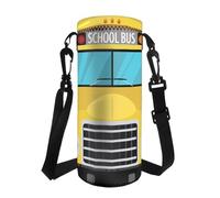 COEQINE Borsa per bottiglia d'acqua con tracolla per bambini e ragazzi, per scuola, autobus, auto, per adulti, escursionismo, ciclismo, borsa isolata, per viaggi e picnic