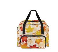 COEQINE Borsa per macchina da cucire con tasche e manici, organizer da viaggio per la maggior parte dei supporti, 50,8 cm, Foglia d'autunno, Borsa da viaggio