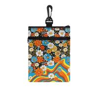 COEQINE Borse da golf durevoli gotiche nere floreali margherite borse AllWeather Gear Organizer portatile borsa da golf accessori per uomini principianti accessori da viaggio