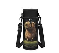 COEQINE Capybara Borsa per bottiglia d'acqua per ragazze con cinturino Kawaii Animal Drink Bag per bambini donne festival bottiglia d'acqua manica con cinturino custodia da viaggio per bambini