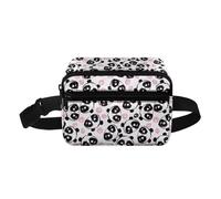 COEQINE Carino Pesce Rosa Ragazze Sling Bag per le Donne Piccolo Cintura Pack Bambini Marsupio Moda Fanny Pack per Viaggio, Panda Carino Animale, Zaino per bambini