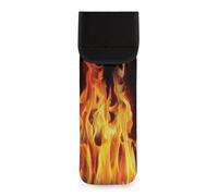 COEQINE Cool Flame Curling Ferro Manica per Donne Cosplay Strumenti di Capelli Borsa da Viaggio Resistente al Calore Cassa di Ferro Piatto In Neoprene Stoccaggio per Costume Styling Portatile
