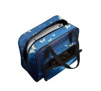COEQINE Custodia leggera per macchina da cucire, con stampa, organizer multitasche, per viaggi, 50,8 x 25,4 x 33 cm, Stampa Farfalla Bianca Cielo Stellato, Borsa da viaggio