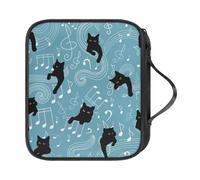 COEQINE Custodia per ferri da maglia blu per donne kit all'uncinetto per principianti adulti gatto accessori da cucito Kawaii borsa portatile per progetti all'uncinetto per viaggi