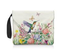 COEQINE Custodia per libri con cerniera a forma di colibrì, con tasca, per viaggi, portatile, idea regalo per amanti dei libri