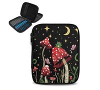 COEQINE Custodia per uncinetto a forma di fungo vuota da donna, organizer per uncinetti per riporre ferri da maglia, borsa per maglieria per riporre accessori per maglieria