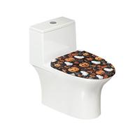 COEQINE Decorazione per la casa di Halloween, copriwater invernale da donna, con simpatico fantasma, zucca, stampato, decorazione natalizia per la casa, accessori per feste, regali