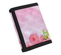 COEQINE Grazioso portafoglio, Little Gilrs Money Organzier per bambine e ragazze, leggero, a tre volte, per accessori da viaggio scolastici, Pesce rosa bilancia