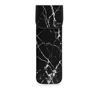 COEQINE Hot Tools Organizer da donna in stile marmo nero con tasca per accessori da viaggio, custodia per riporre oggetti, marmo nero