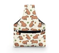COEQINE Kit da cucito carino Capybara Animal Storage Case con manici larghi portatili organizer per filati da cucito con tasca frontale taglia S 28 x 6 x 35,5 cm