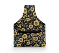 COEQINE Kit da cucito con girasole Puch con tasca con cerniera per riporre aghi kit piccoli mini accessori da cucito pieghevole portatile viaggi fai da te feste nero taglia S 28 x 6 x 35,5 cm