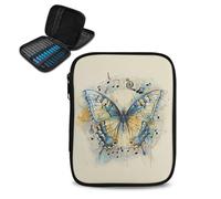 COEQINE Kit di borse all'uncinetto a forma di farfalla per principianti, organizer leggero per ganci e filati, borsa compatta e resistente per casa, ufficio, viaggi, bagagli e pause creative