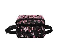 COEQINE Marsupio in vita con simpatico cartone animato, alla moda, impermeabile, regolabile, per corsa, escursionismo, ciclismo, Fiori Di Ciliegio Rosa Far, Zaino per bambini
