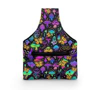 COEQINE Organizer da cucito, nero neon fungo kit da cucito organizer con manici per accessori da cucito da viaggio borsa con tasca con cerniera lavabile in lavatrice taglia S 20 x 26 cm