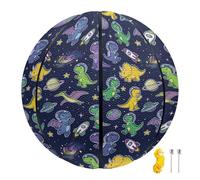 COEQINE Pallone da basket con nome personalizzato, palla da basket personalizzata con stampa di galassia di dinosauro, per interni ed esterni, per donne e uomini amanti dello sport, taglia 5