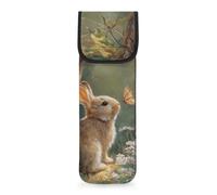 COEQINE Pasqua Brunch Stile Coniglio Prato Strumenti di Capelli Organizzatore Raddrizzatore Borse Neoprene Raccolta Primavera Curling Iron Pouch Piatto Resistente Al Calore Borsa Da Viaggio