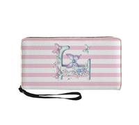 COEQINE Portafogli di carte per le donne farfalla iniziale carino signore pochette per feste borse lunghe per donna, Iniziale F Farfalla, Casual