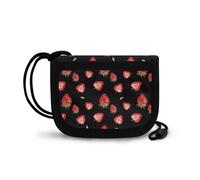 COEQINE Portafoglio da gioco per bambini con carte di credito per ragazze rosa portafoglio per bambine carino animale portafoglio con cordino sport, Fragola