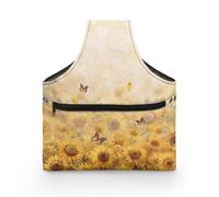 COEQINE Scatola organizer per filati da cucito, con manici, per viaggi, taglia L, leggera, portatile, accessori da viaggio, motivo farfalle, 28 x 6 x 35,5 cm