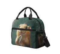 COEQINE Scatole per il pranzo riutilizzabili per ragazzi 8-12 borsa termica per bambini scuola elementare Capybara Fish Lunch box per ragazzi 5 regali per il rientro a scuola, 25 x 21 x 14 cm