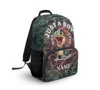 COEQINE Zaini per adolescenti per ragazzi 8-10 dinosauro borsa per bambini con nome personalizzato borsa da scuola per bambino 2 ° grado leggero mini borsa a tracolla per laptop da 15,6 pollici, 43 cm
