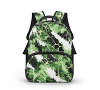 COEQINE Zaino per bambini da 3 a 5 anni con tasca frontale con cerniera per bambini borsa per libri Mochilas Para Niñ, Verde mimetico, 40cm fit 3-6 Year