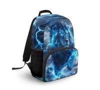COEQINE Zaino per la scuola del Re Leone per ragazzi di prima elementare, zaino per 4-6 anni, con tasca frontale con cerniera, traspirante, con manici, 44 cm, regalo per il rientro a scuola