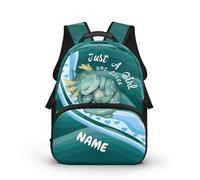 COEQINE Zaino personalizzato per ragazze 3-5 anni Borsa per libri con tasca frontale con cerniera per bambini Borsa da scuola leggera Kawaii Axolotl per bambina Solo una ragazza a cui piace Axolotl