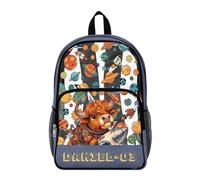 COEQINE Zaino trasparente per ragazzi resistente cartone animato scuola libro borsa bambini PVC trasparente Back Pack,43x36x18 cm, Astronauta Highland Cow Space