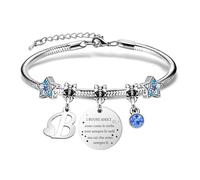 COEROW Braccialetti Delle Donne Con Lettere Iniziali-Regalo Personalizzato Per Buoni Amici,Amicizia Stella Bracciale e Ragazze Braccialetti-Nome Braccialetti Dare Sorella Collega Figlia Gioielli (B)
