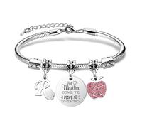 COEROW Del Giorno Dell'insegnante 26 Lettere Iniziali Braccialetti, Apprezzamento Regalo Gioielli Delle Donne Per Professore, Mela Bracciali Nome