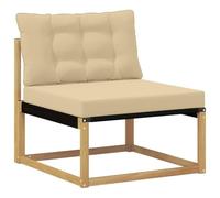 Coespram Divano centrale per esterni con cuscino, divano da giardino | Elegante mobile modulare in legno di acacia con cuscini per ore di relax sulla terrazza, sul balcone o in giardino.