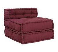 Coespram Elemento divano modulare marrone castano 70x70x54 cm tessuto | Modulo cuscino da pavimento flessibile in cotone per soggiorno e balcone, elemento poltrona angolare imbottita morbida