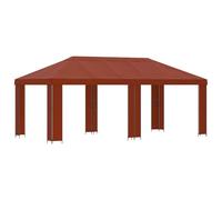 Coespram Gazebo da giardino, 6 x 3 m, terracotta, con telaio in acciaio | Generosa tenda da giardino per terrazza e giardino, ideale per feste estive in famiglia con un design industriale ben
