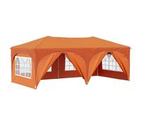 Coespram Gazebo pop-up per feste, 6 x 3 m, regolabile in altezza, colore arancione