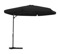 Coespram Ombrellone da 300 cm, con manovella e base a croce, stabile ombrellone a manovella per giardino, terrazza e balcone, robusto ombrellone da giardino con palo in acciaio e apertura antivento